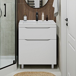 Vivon Тумба с раковиной Shelly 70 белая матовая – фотография-1